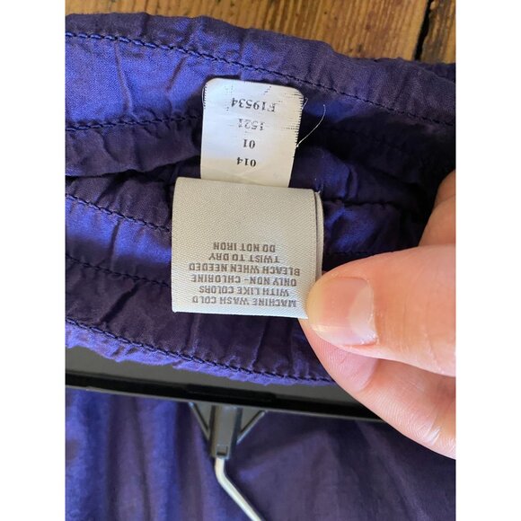 Merona Womens Blue‎ Elastic Waist Cotton Skirt XS Lightweight Casual Midi Length - Picture 6 of 8